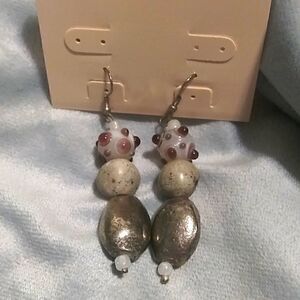Handmade glass bead earrings  